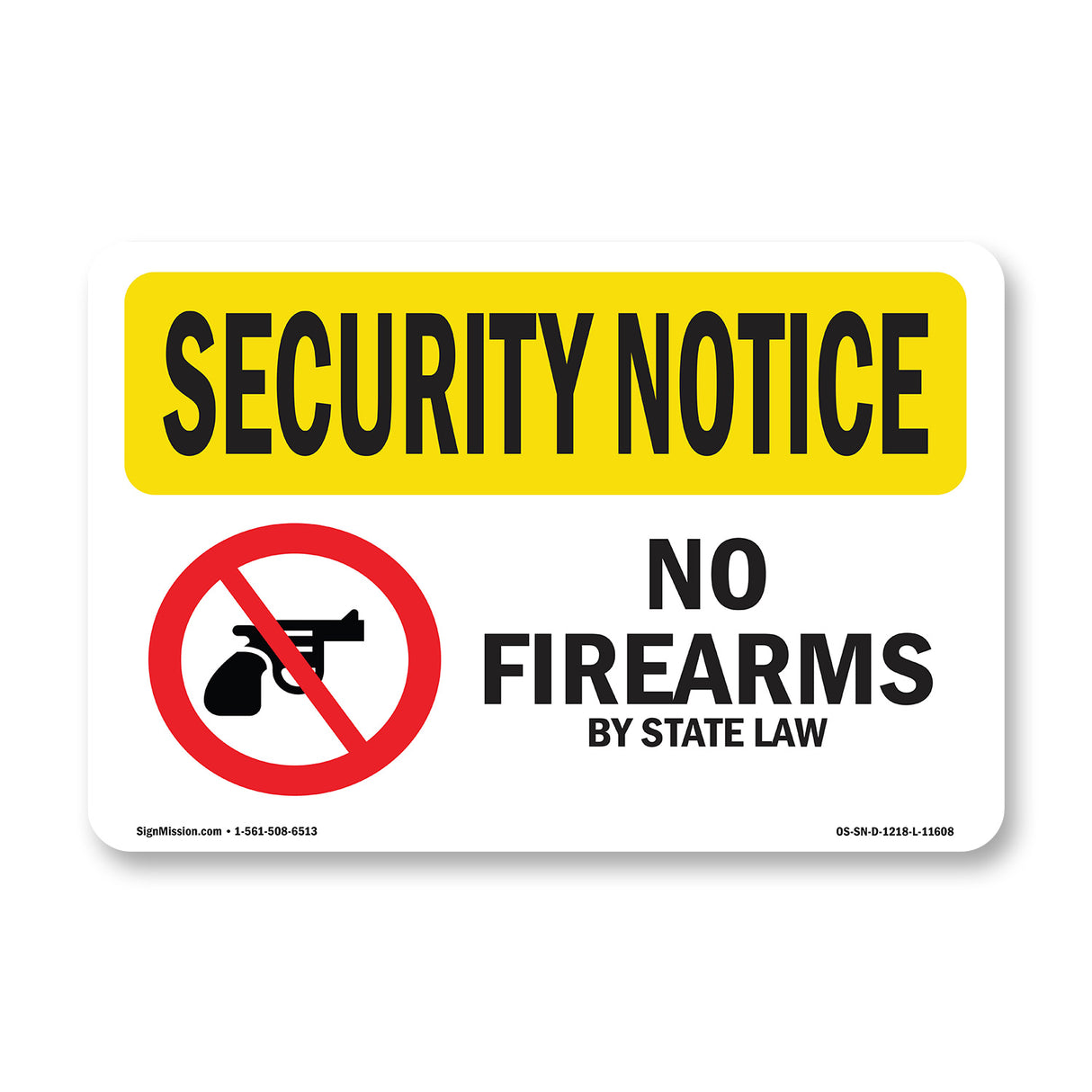 No Firearms By State Law Bilingual