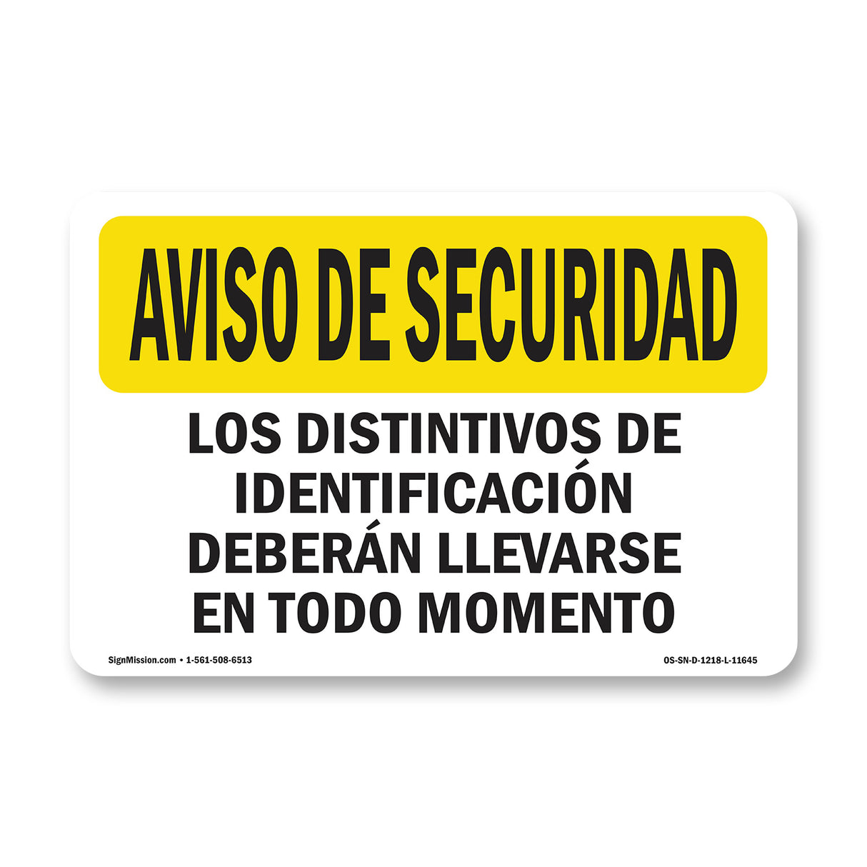 Security Badges Must Be Worn