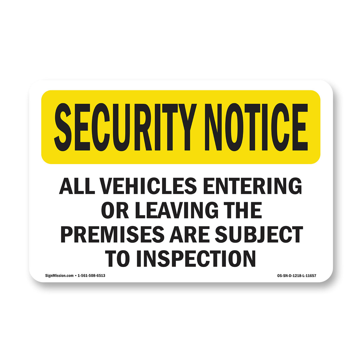 Vehicles Are Subject To Inspection