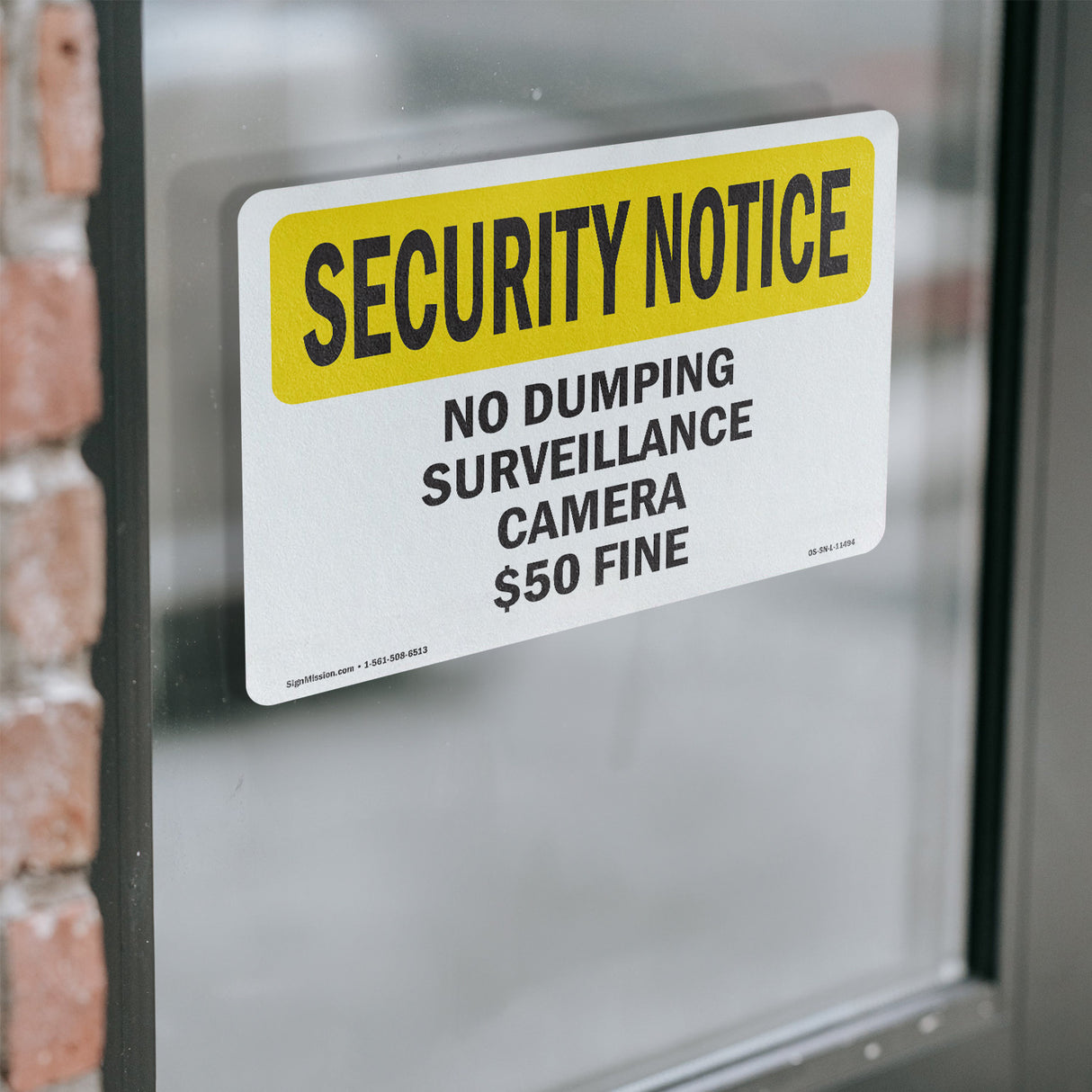 No Dumping Surveillance Camera $50 Fine