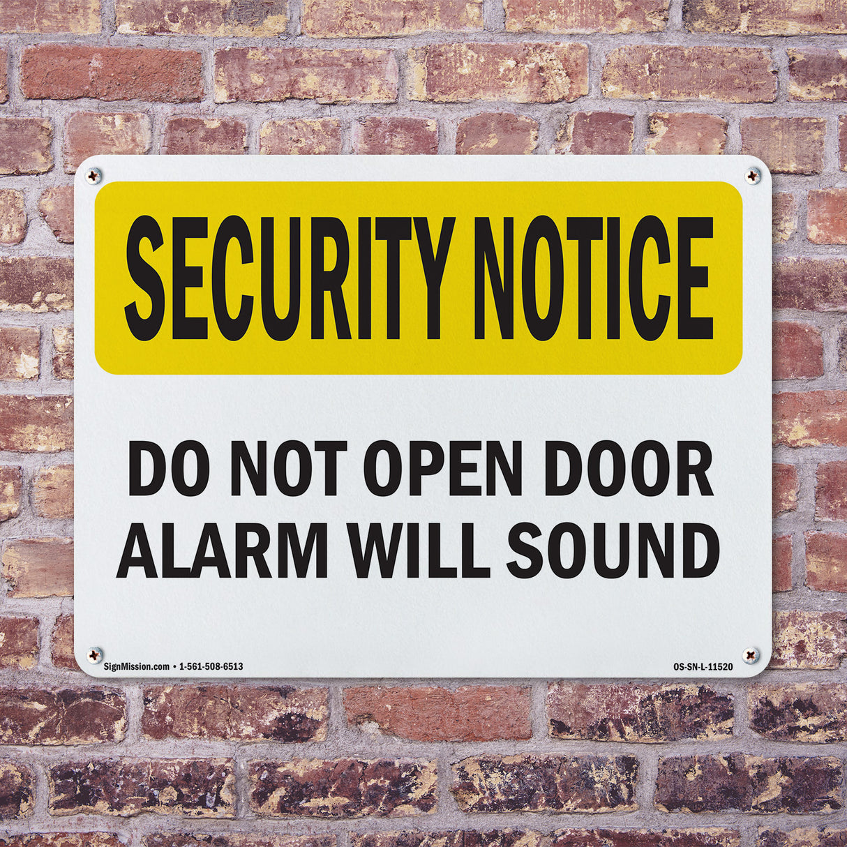 Do Not Open Door Alarm Will Sound