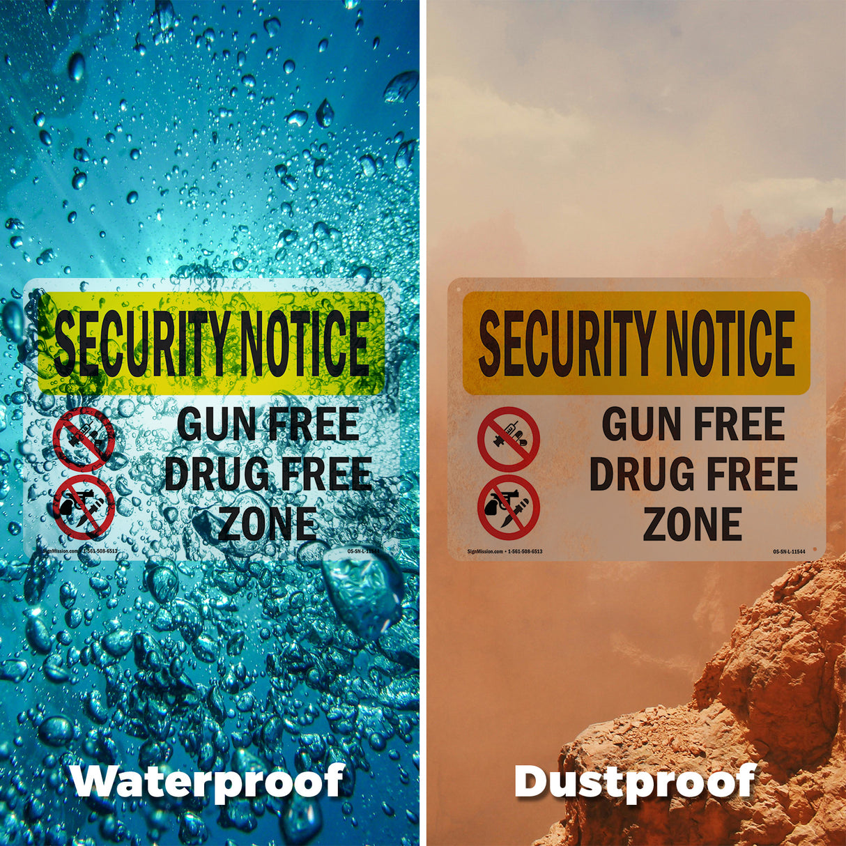 Gun Free Drug Free Zone Bilingual