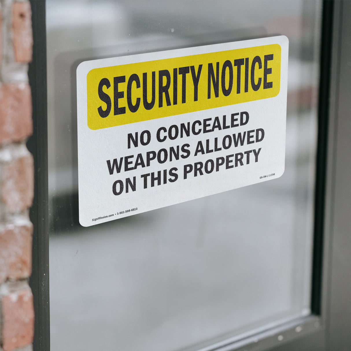 No Concealed Weapons On Property