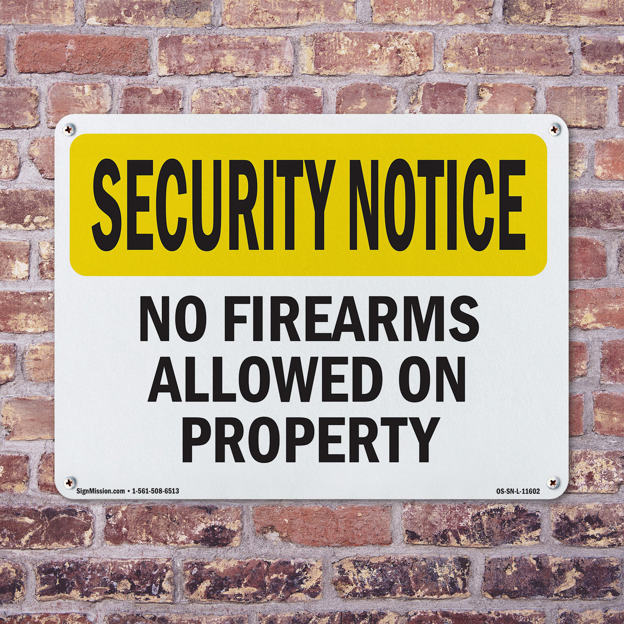 No Firearms Allowed On Property