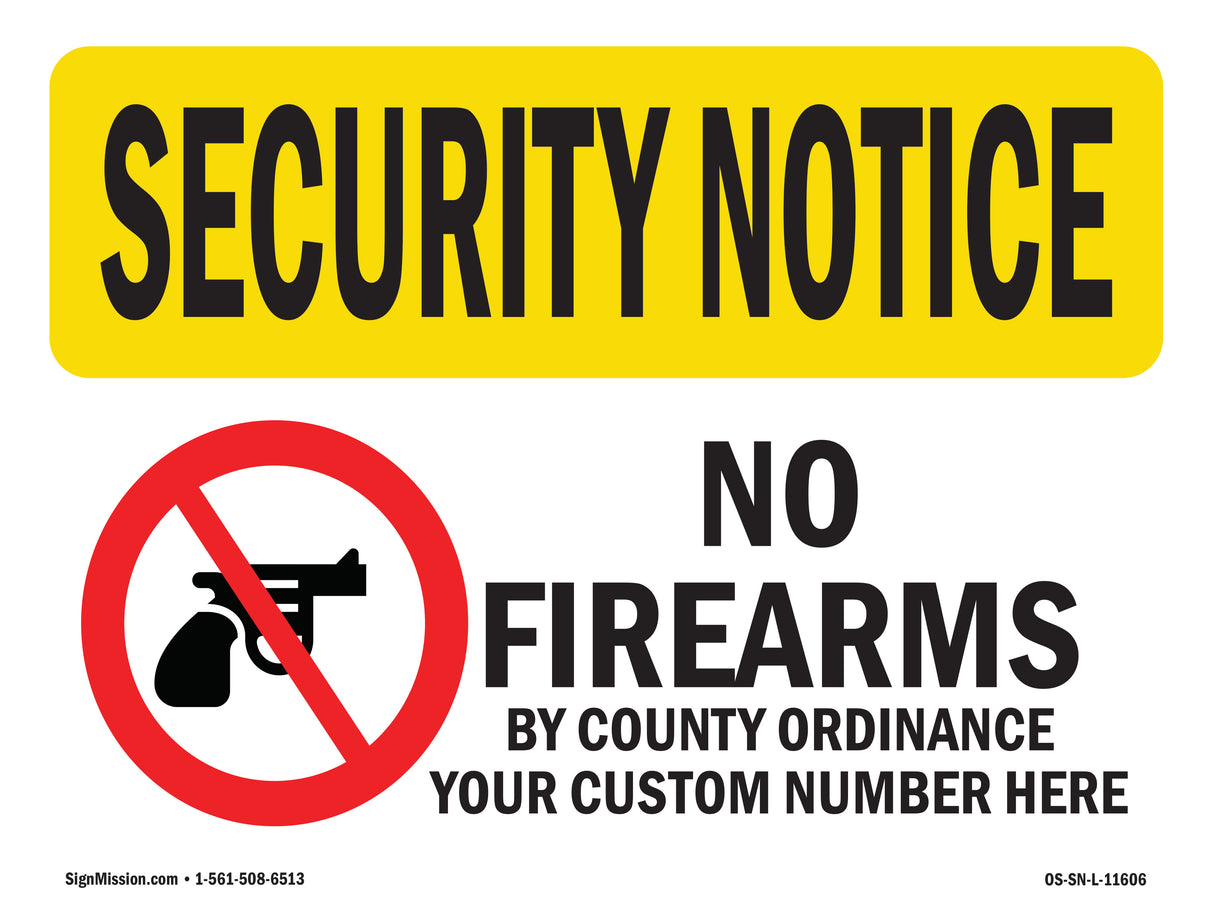 No Firearms By County Custom