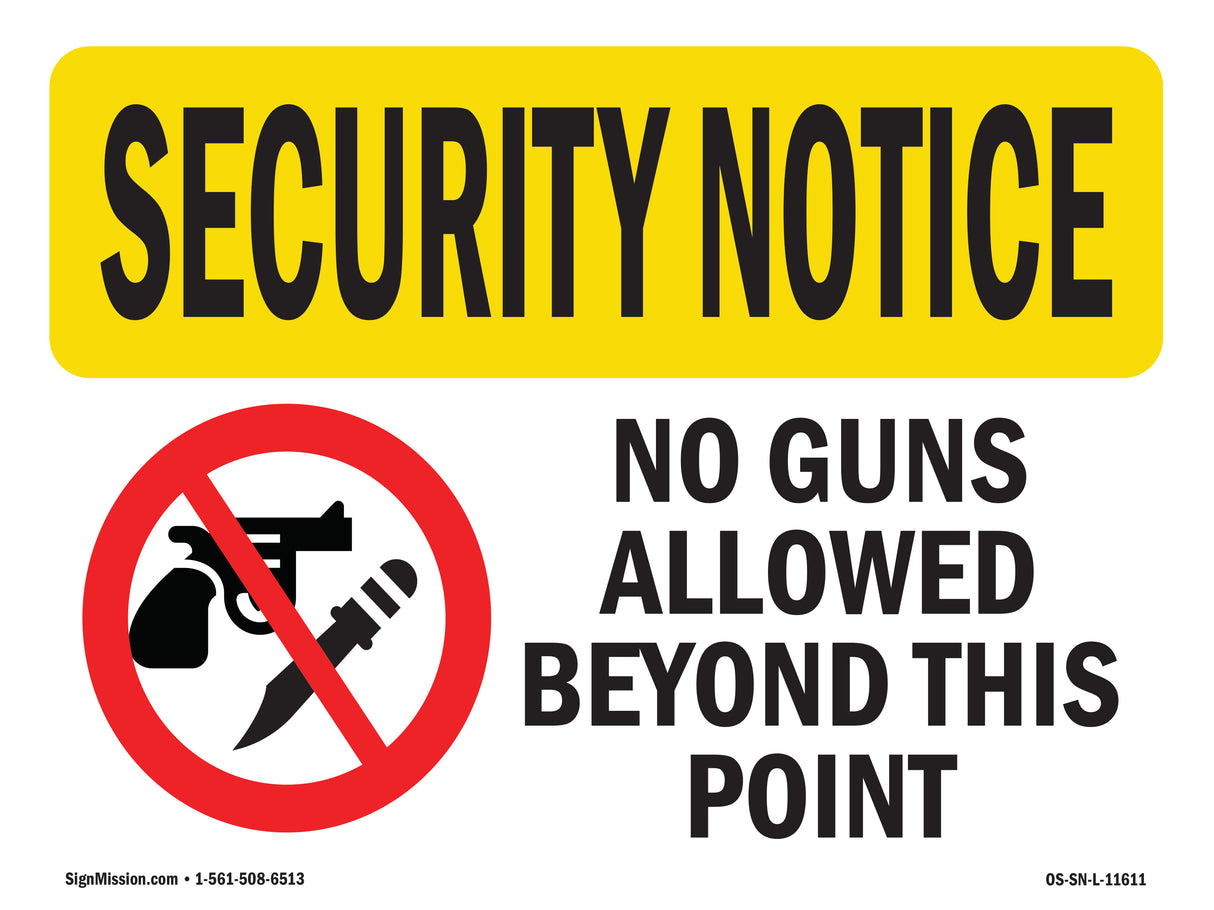 No Guns Allowed Beyond This Point