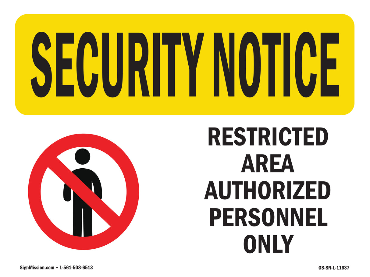 Restricted Area Authorized Spanish