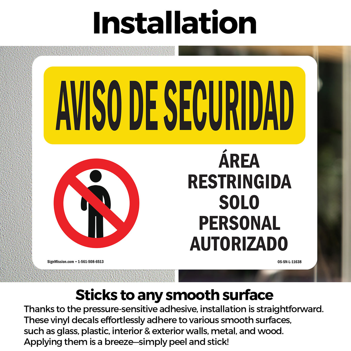 Restricted Area Authorized Spanish