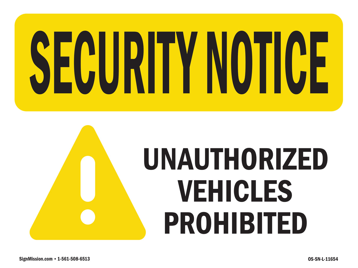 Unauthorized Vehicles Prohibited