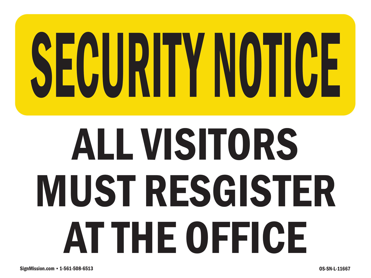 Visitors Must Register