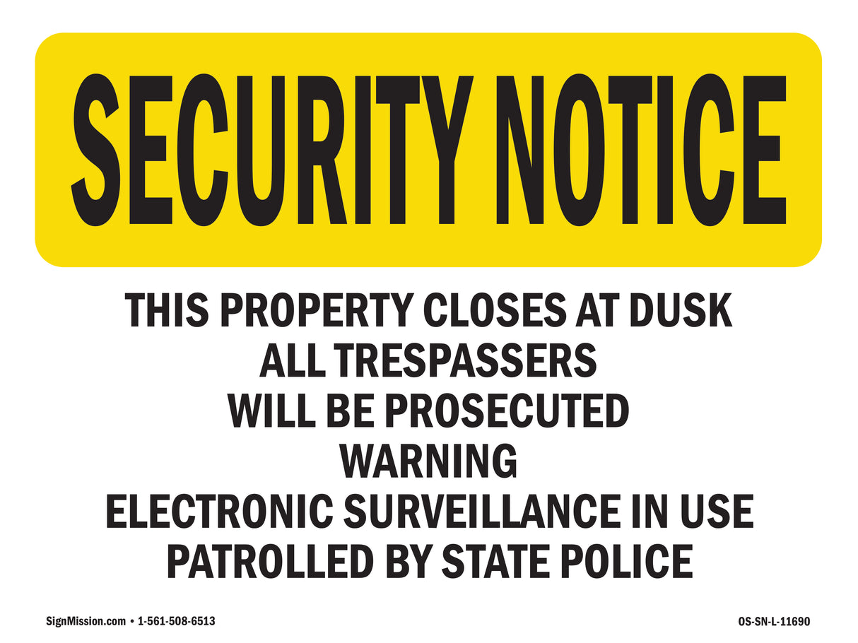 This Property Closes At Dusk All