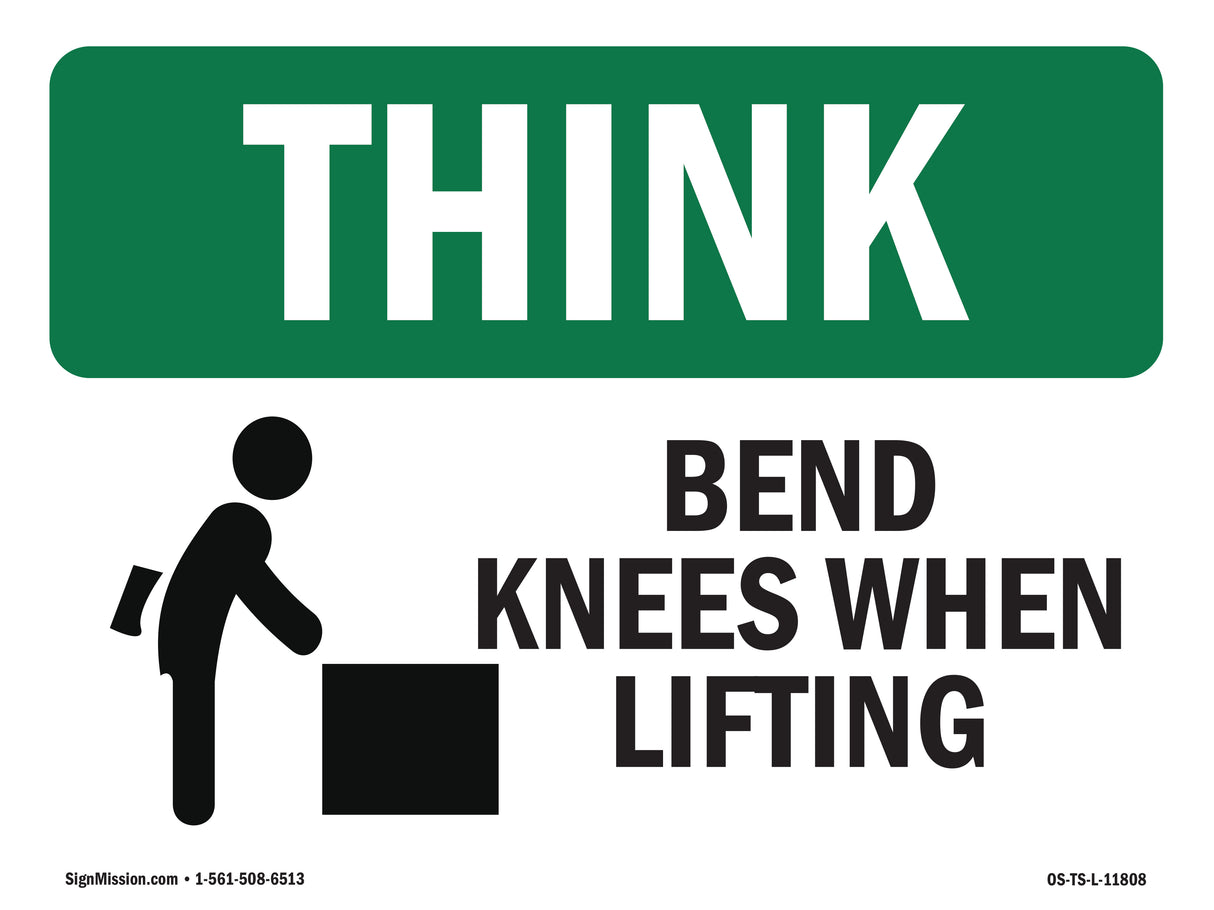 Bend Knees When Lifting Bilingual
