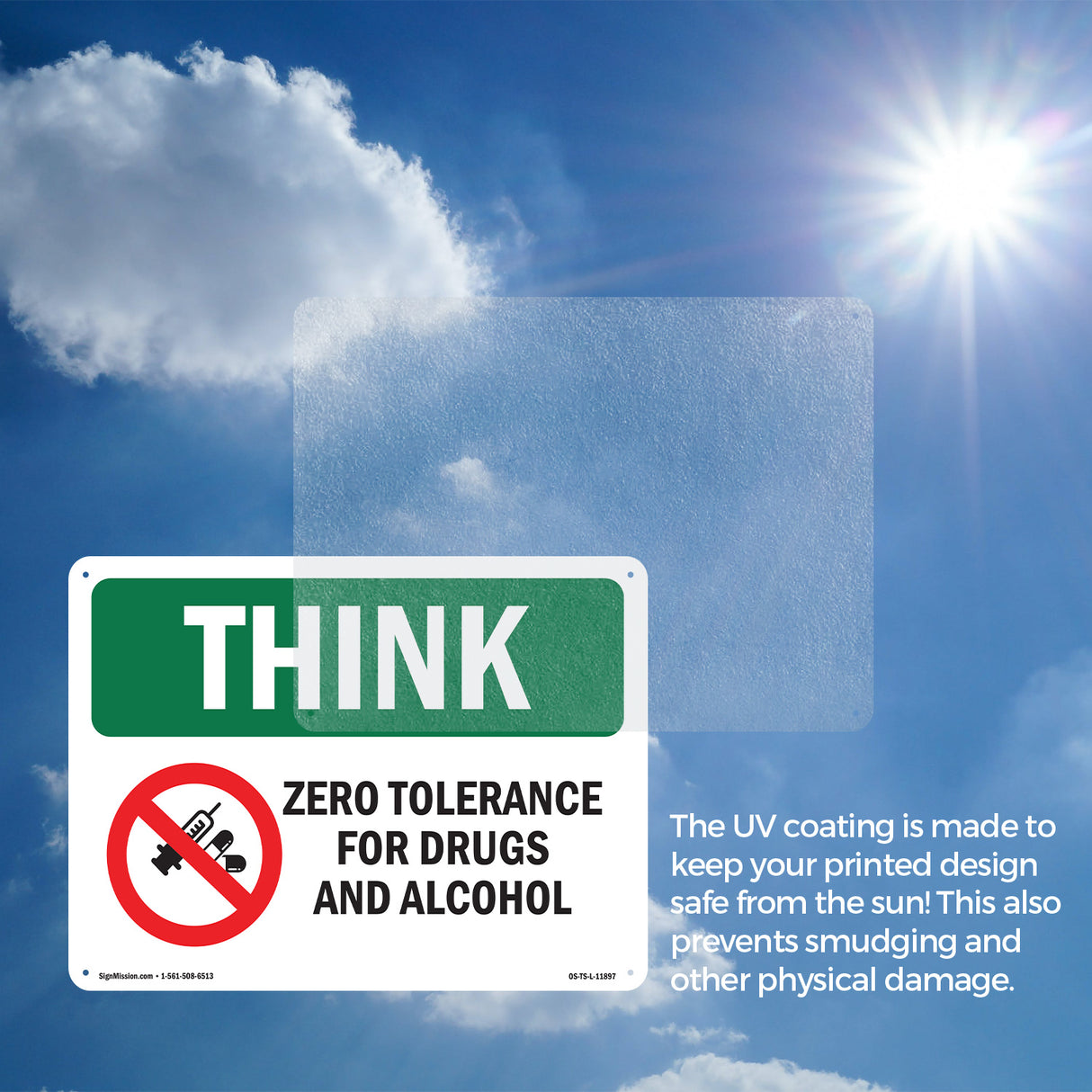 Zero Tolerance For Drugs With Symbol