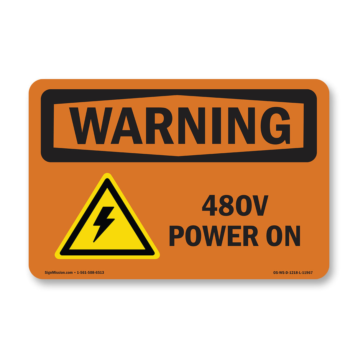480V Power On With Symbol