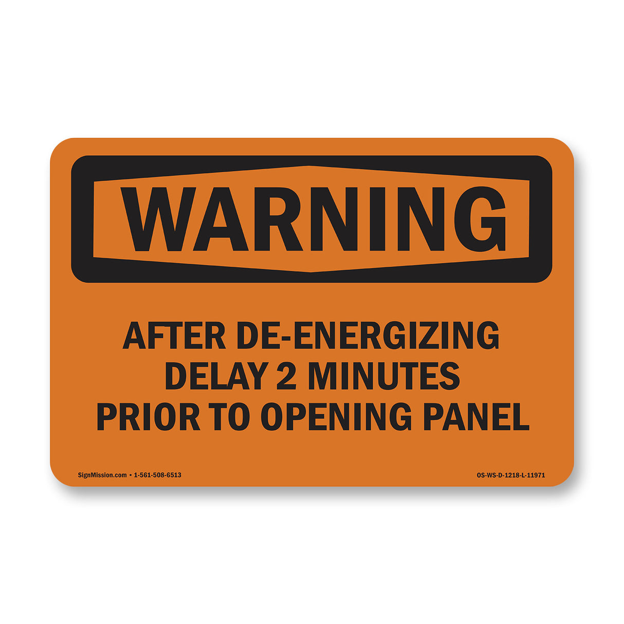 After De-Energizing Delay 2 Minutes Prior