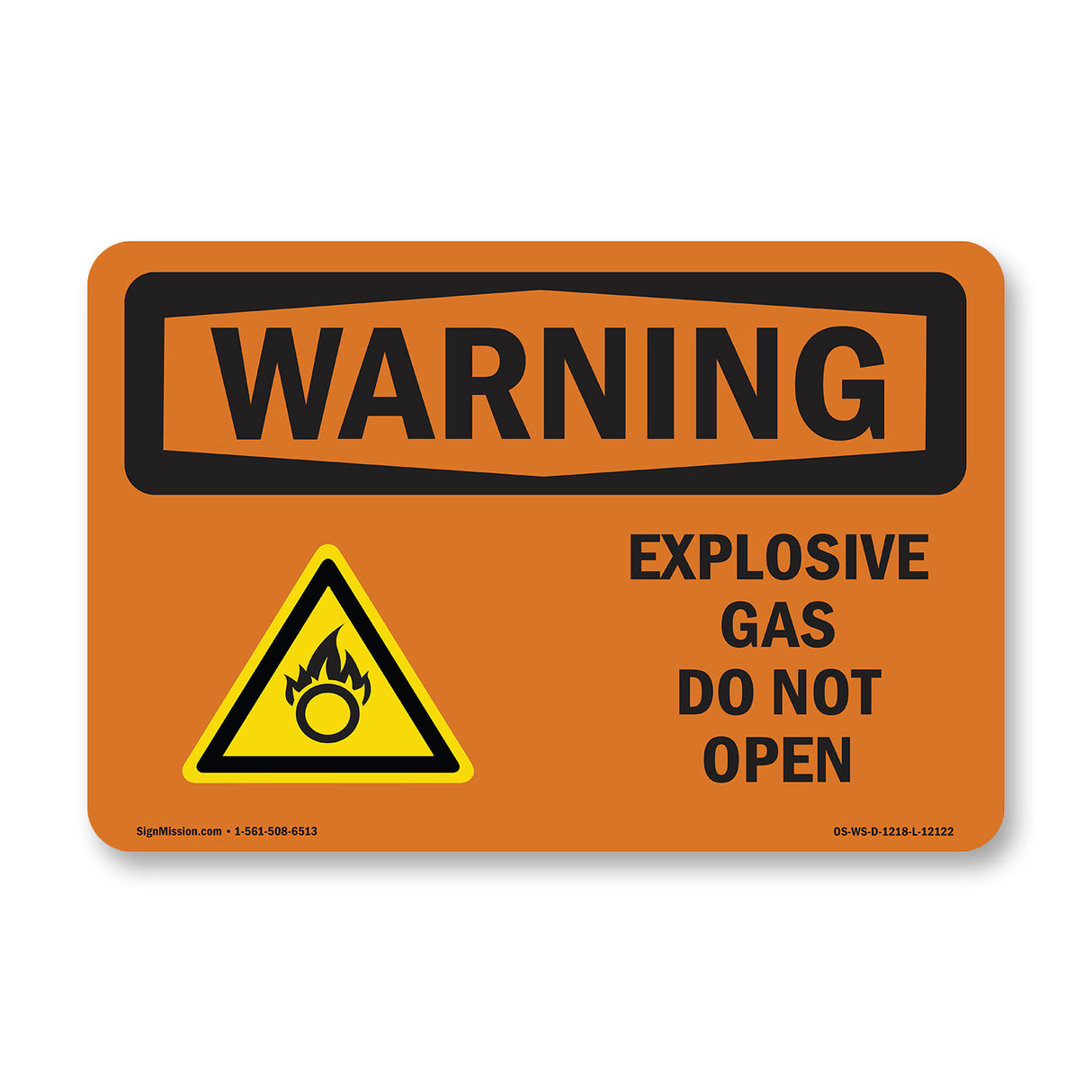 Explosive Gas Do Not Open With Symbol