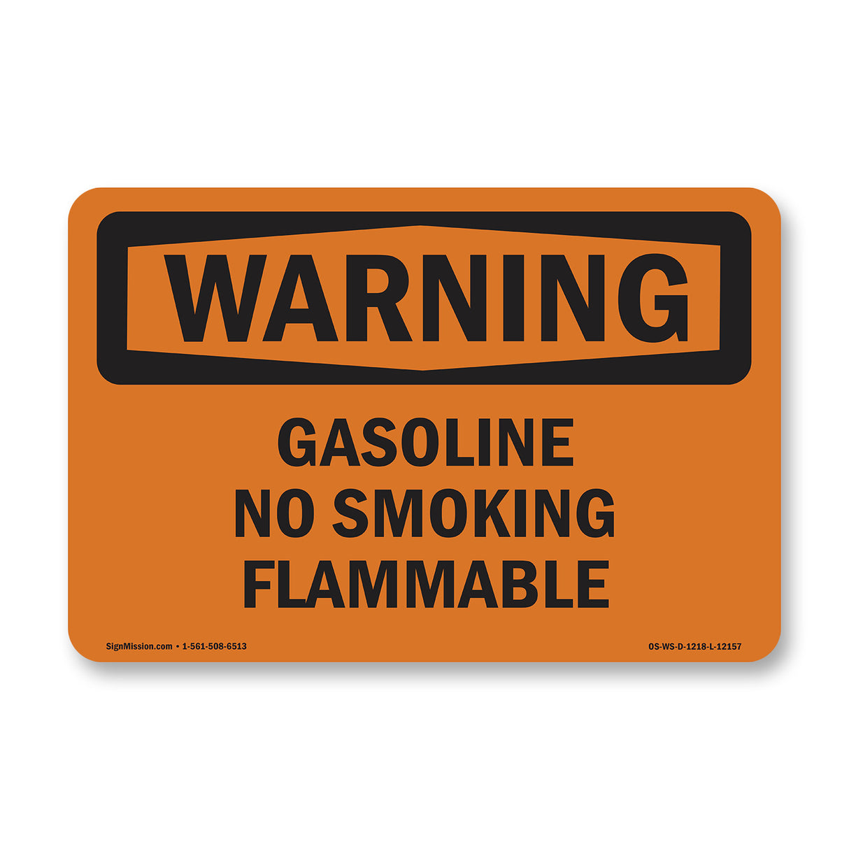 Gasoline No Smoking Flammable