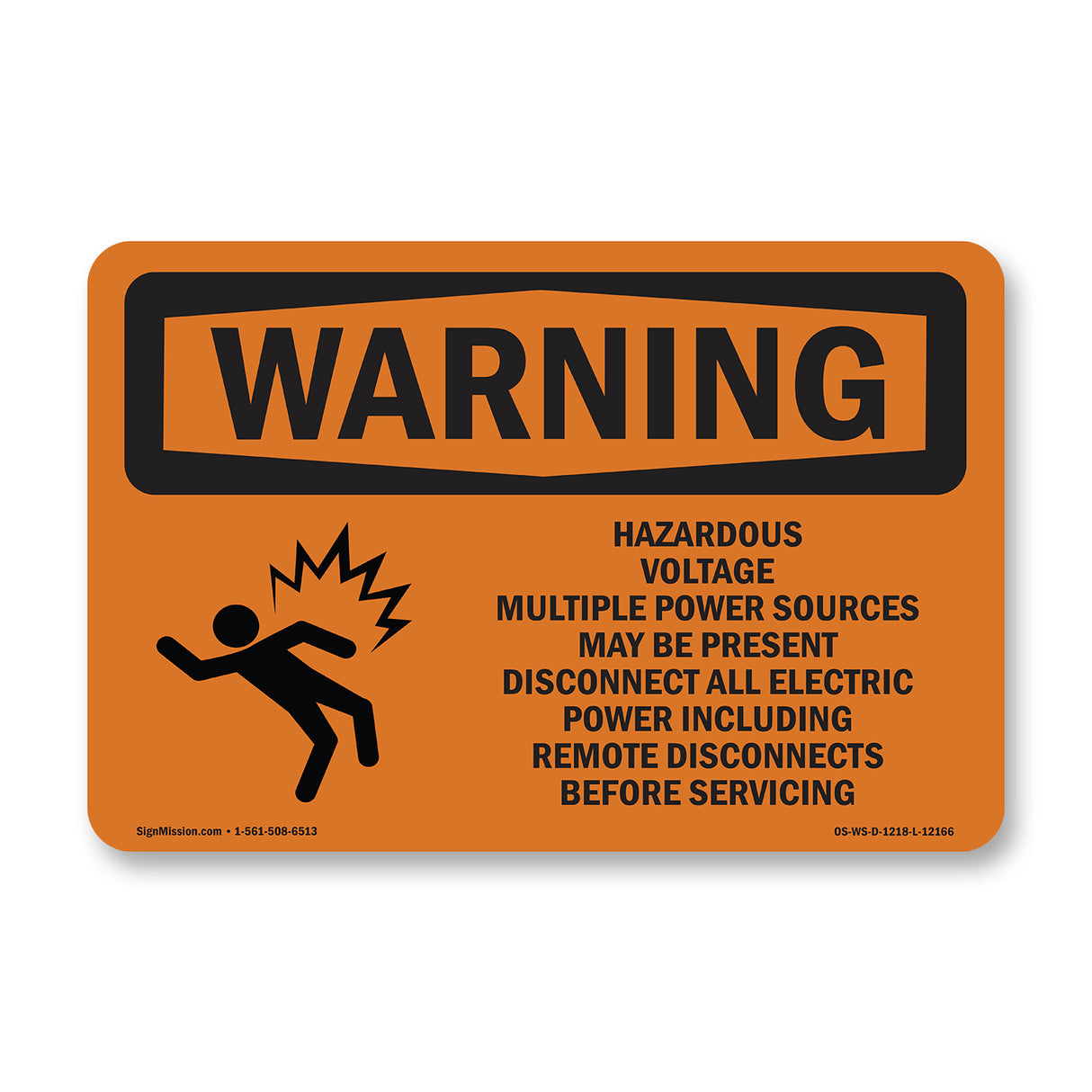 Hazardous Voltage Multiple Power With Symbol