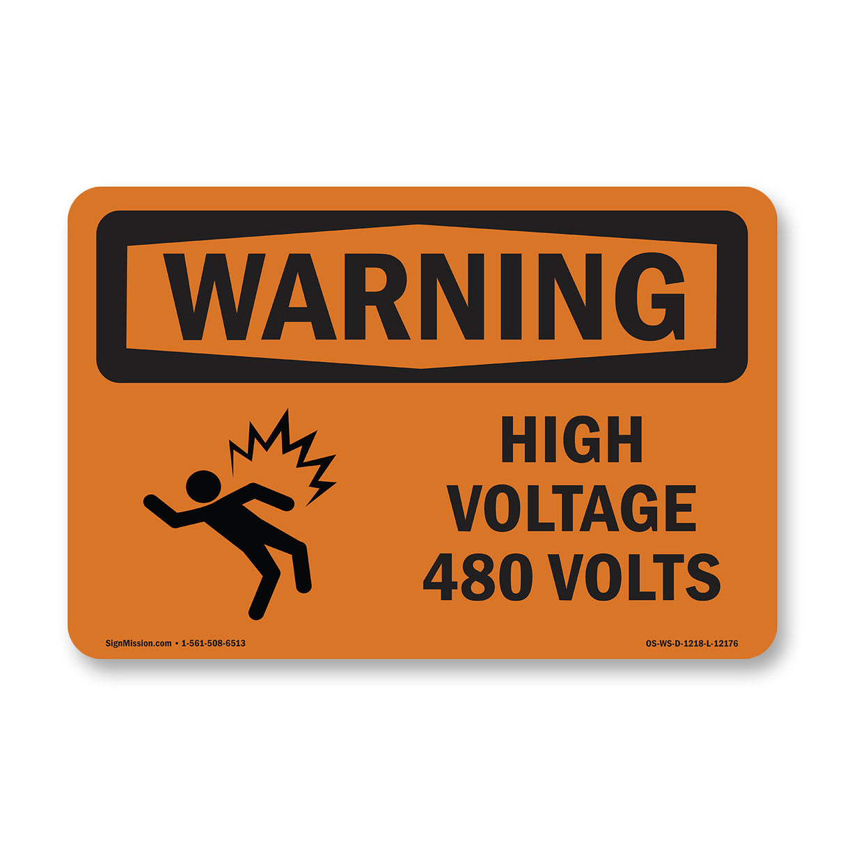 High Voltage 480 Volts With Symbol