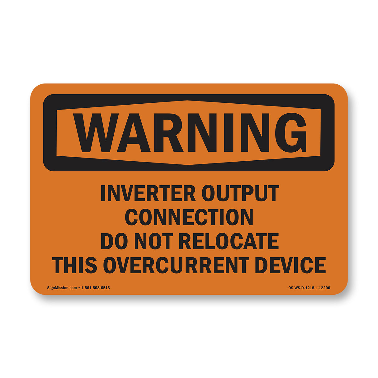 Inverter Output Connection Do Not Relocate