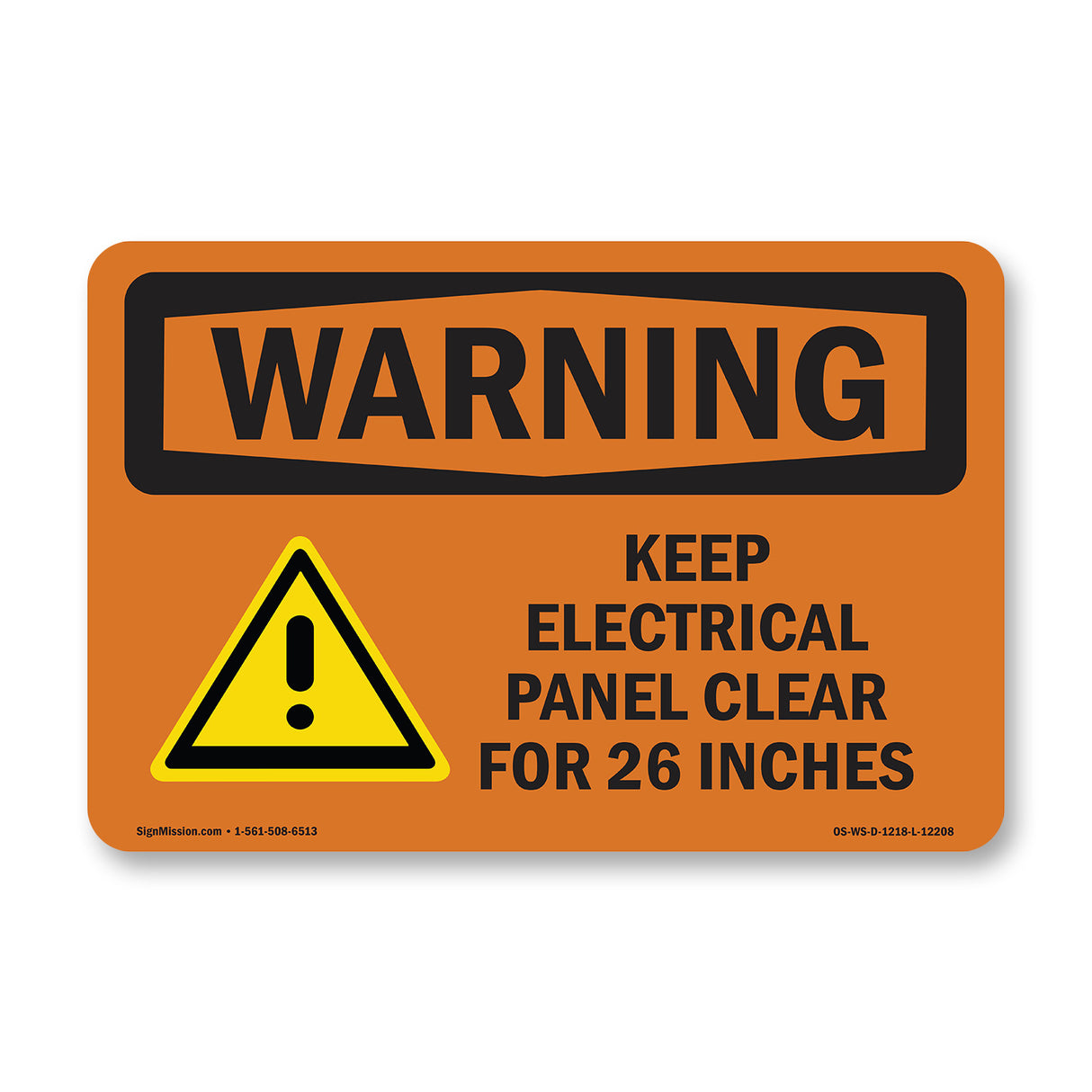 Keep Electrical Panel Clear With Symbol
