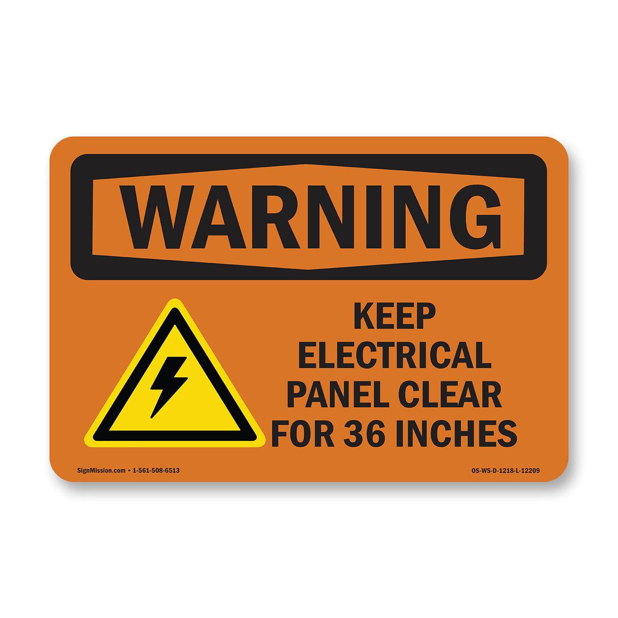 Keep Electrical Panel Clear With Symbol