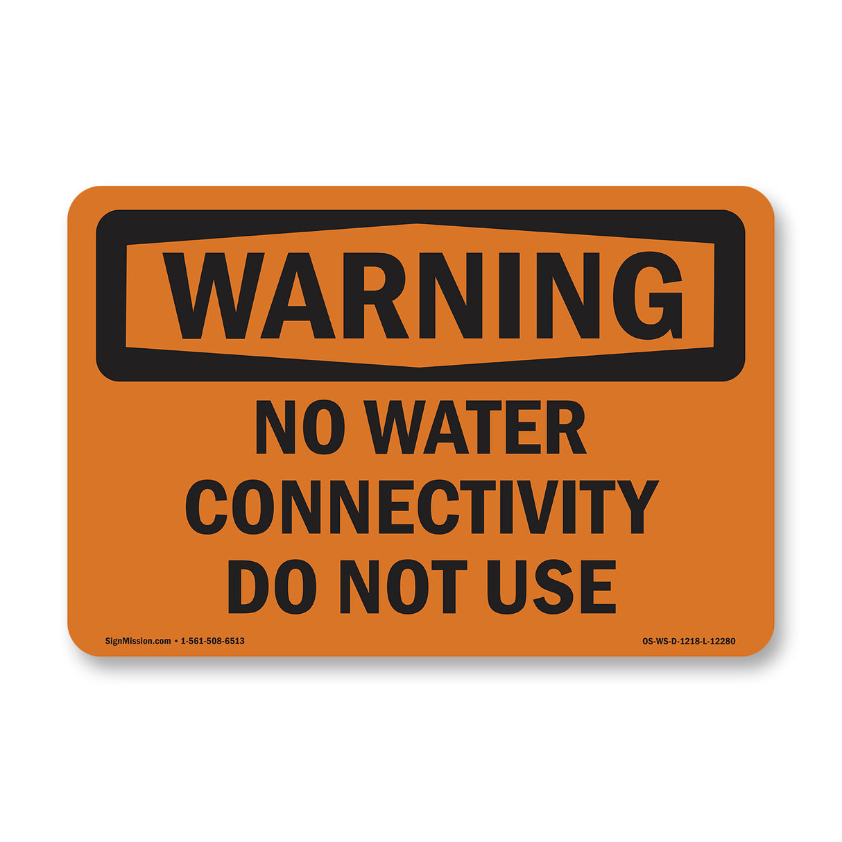 No Water Connectivity Do Not Use
