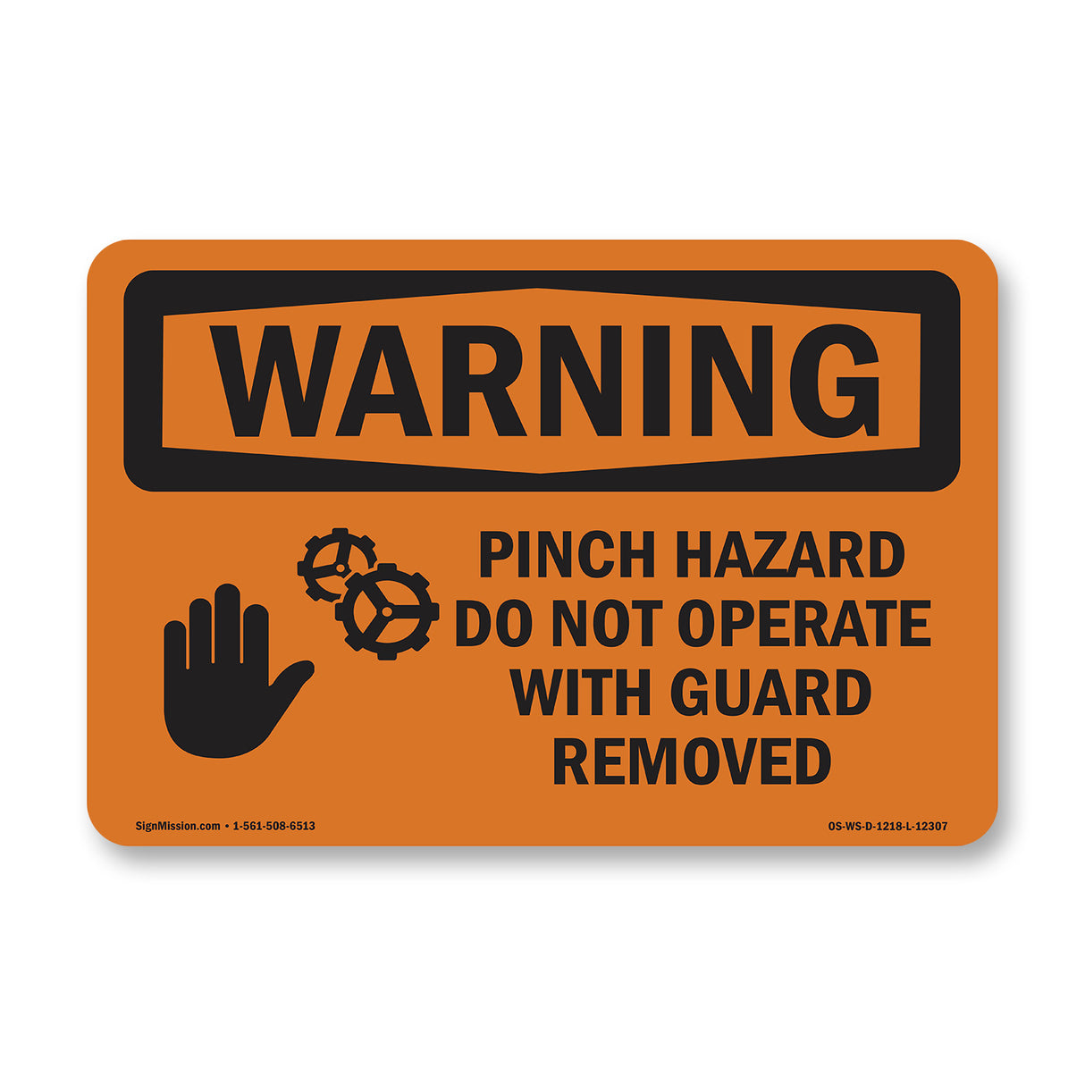 Pinch Hazard Do Not Operate With Symbol