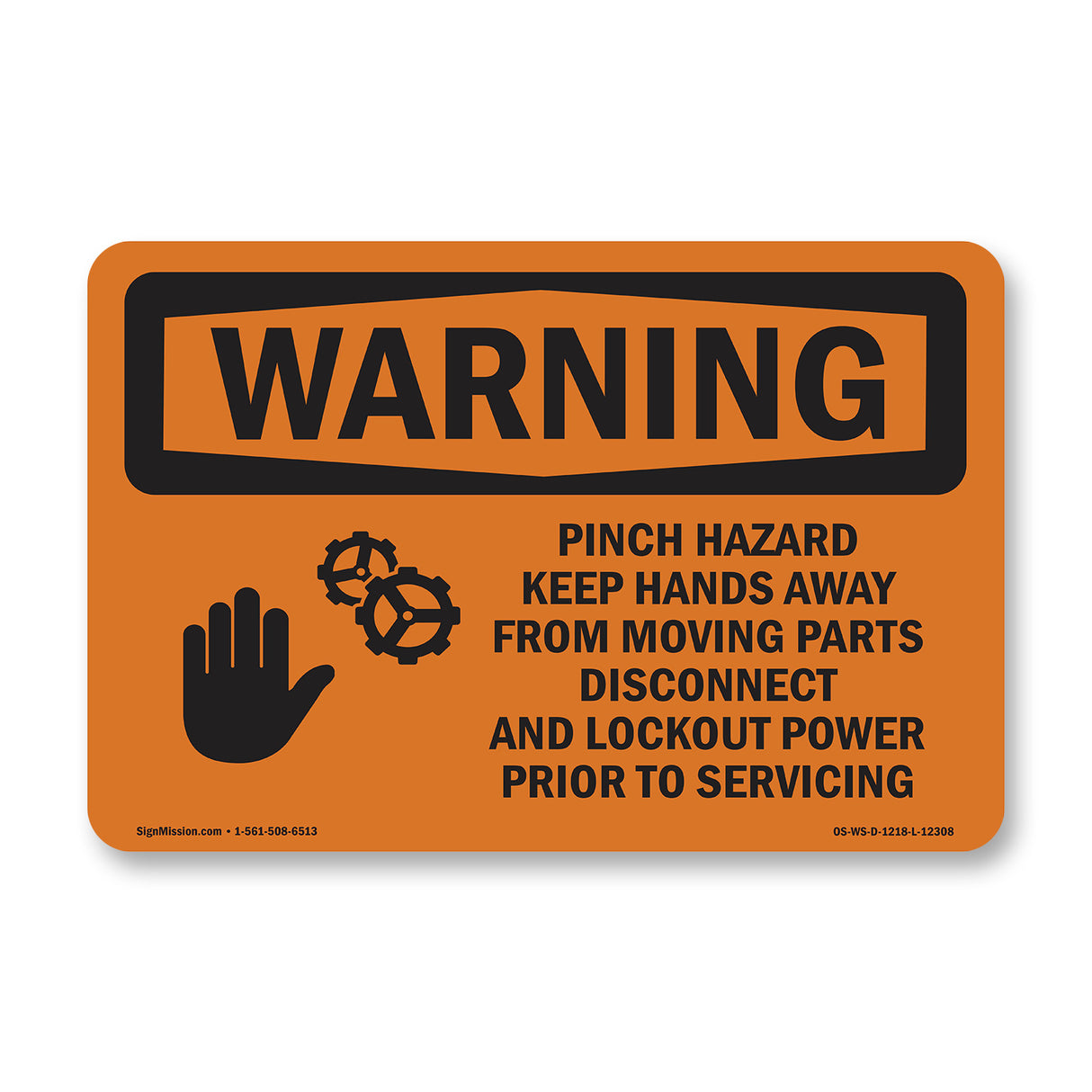 Pinch Hazard Keep Hands Away With Symbol