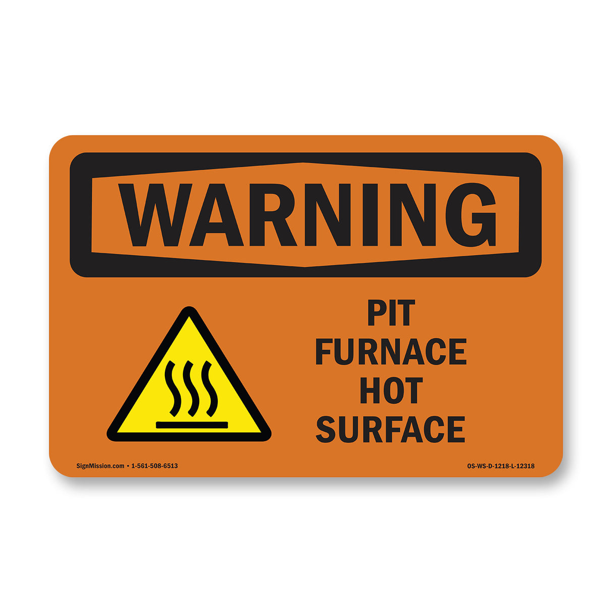 Pit Furnace Hot Surface With Symbol