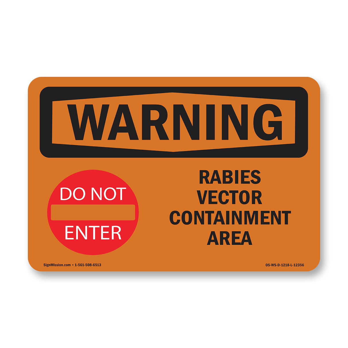 Rabies Vector Containment Area With Symbol