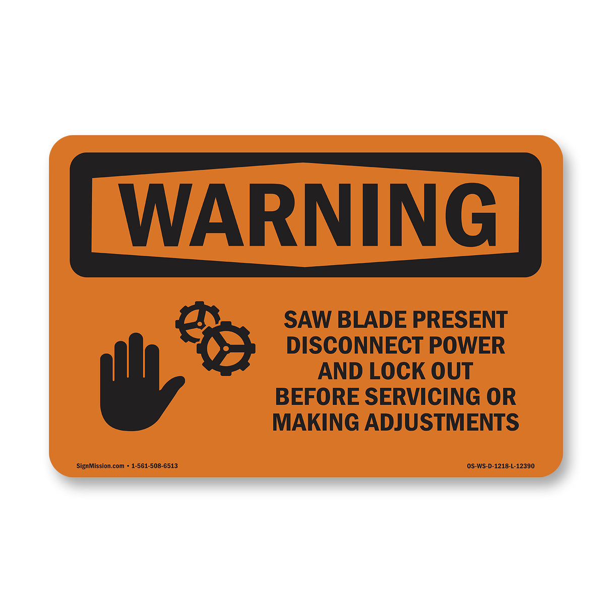 Saw Blade Present Disconnect With Symbol