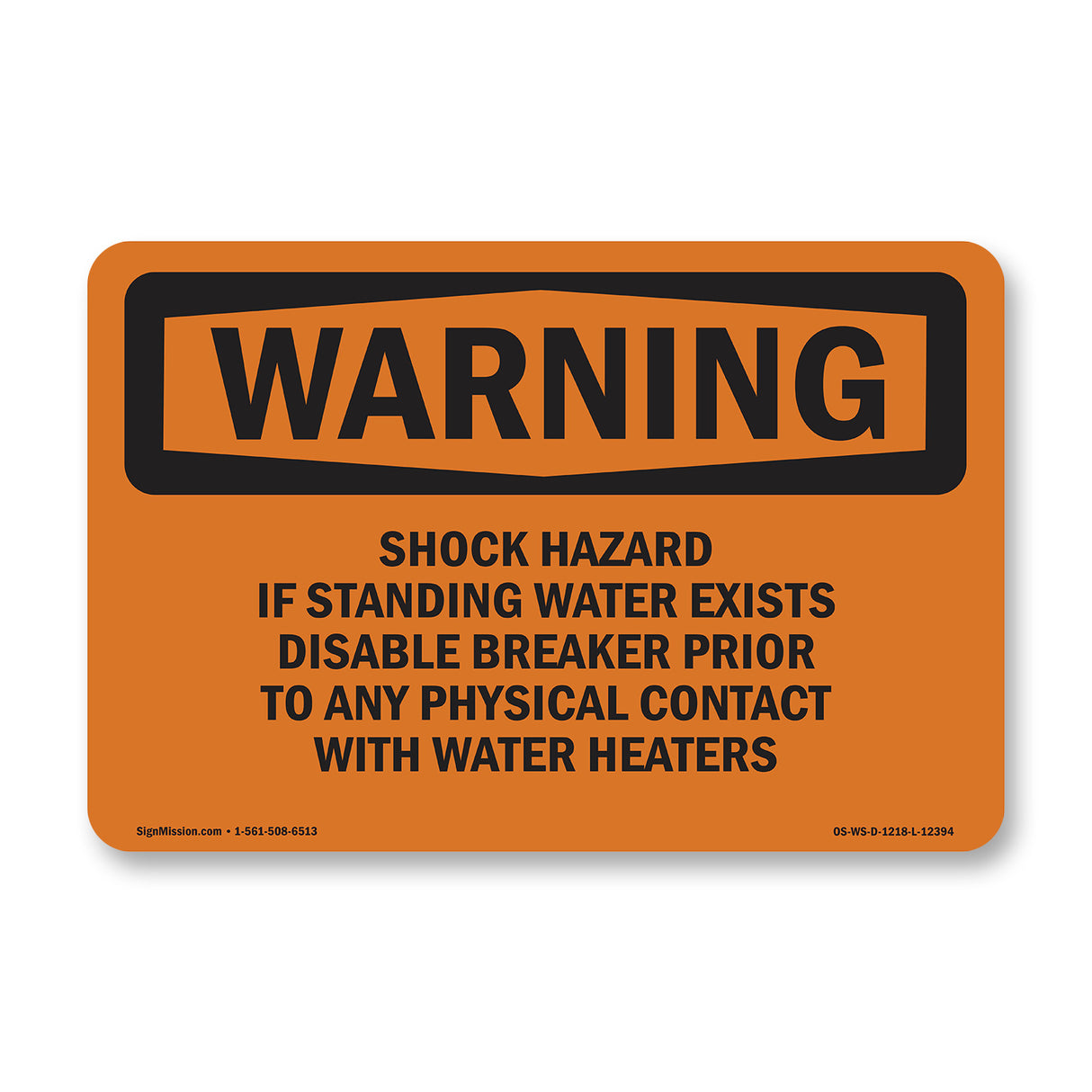 Shock Hazard If Standing Water