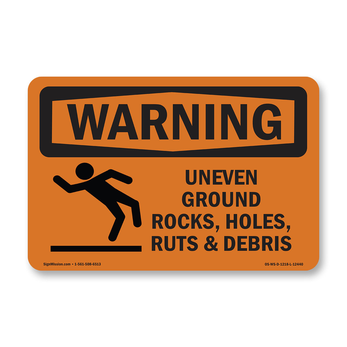Uneven Ground Rocks, Holes, With Symbol