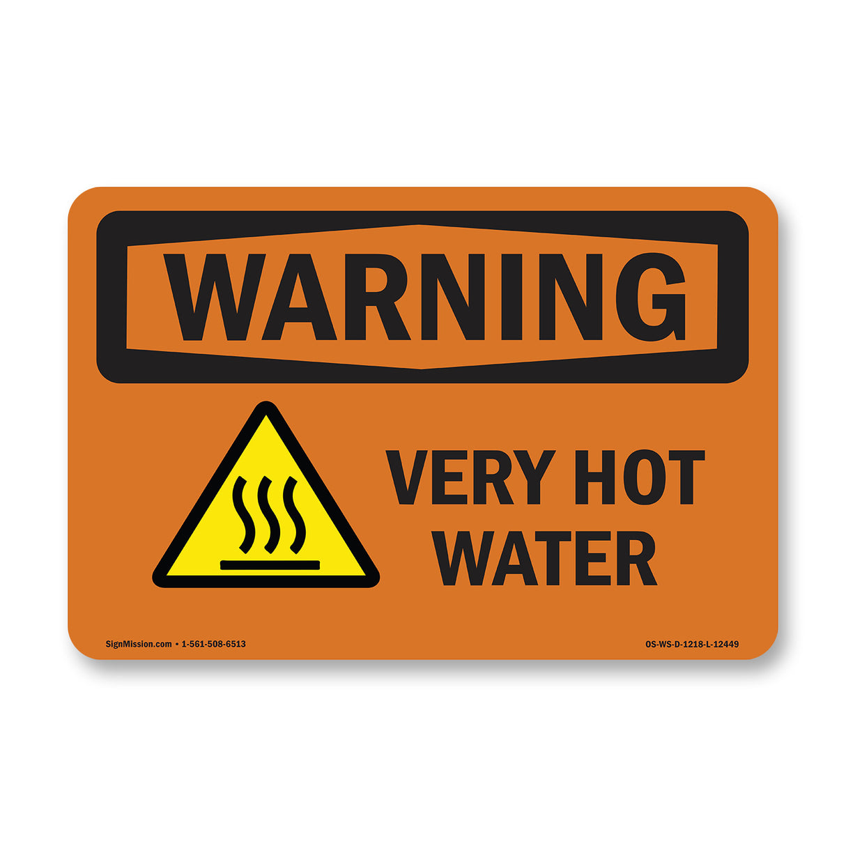 Very Hot Water With Symbol