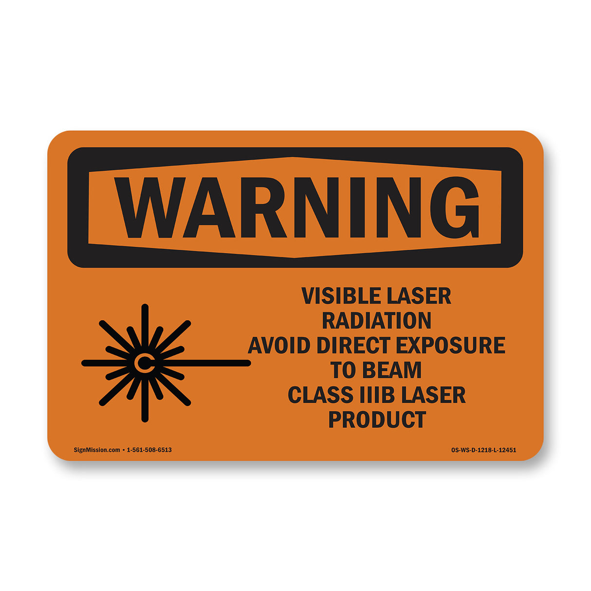 Visible Laser Radiation Avoid With Symbol