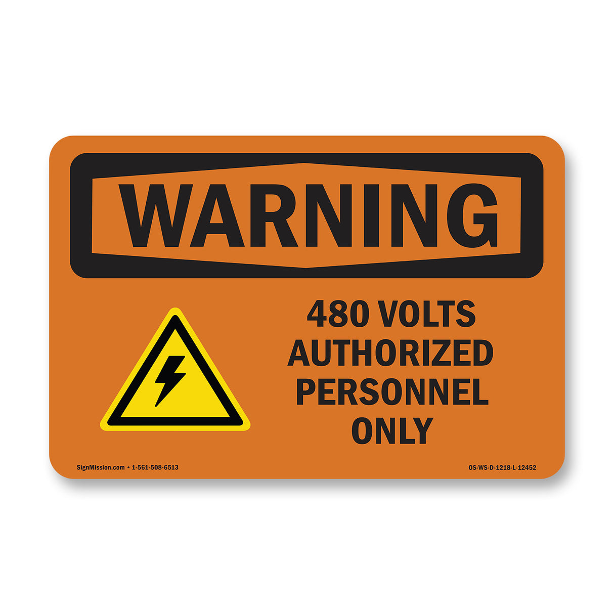 480 Volts Authorized With Symbol