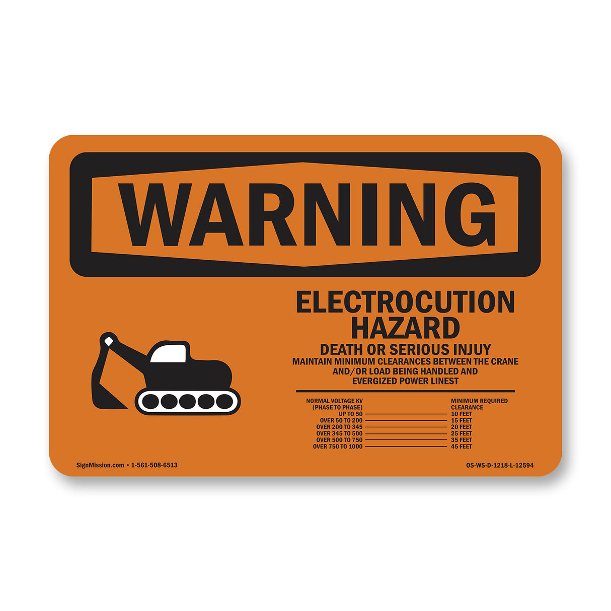 Electrocution Hazard Crane