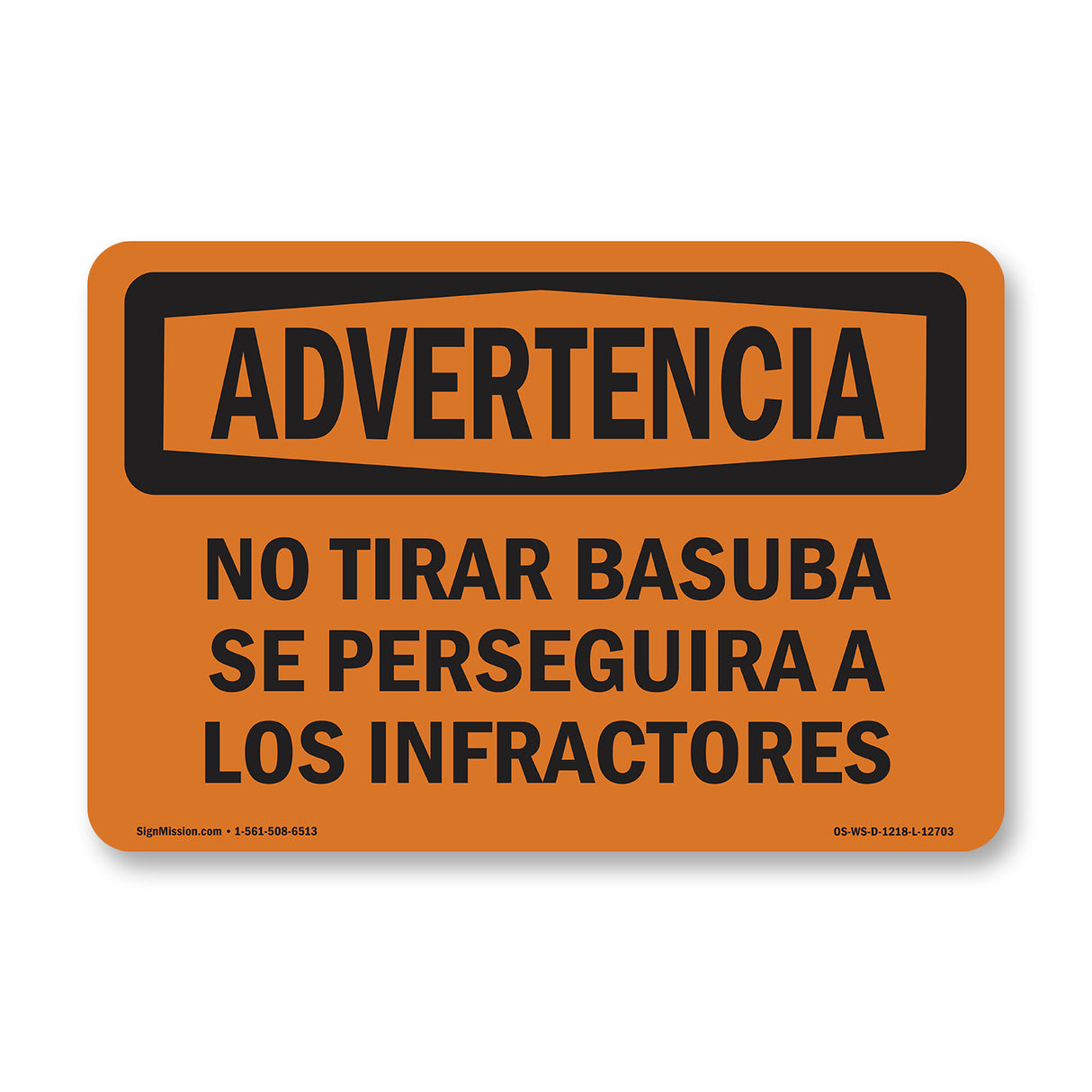 No Dumping Violators Prosecuted Spanish