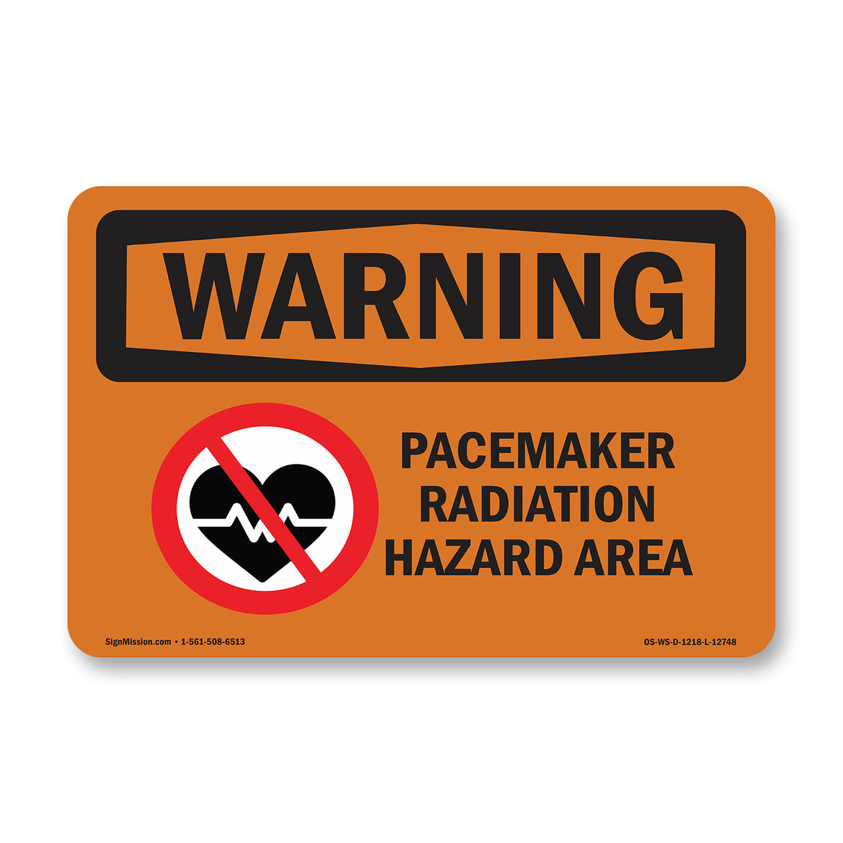 Pacemaker Radiation Hazard Area Bilingual
