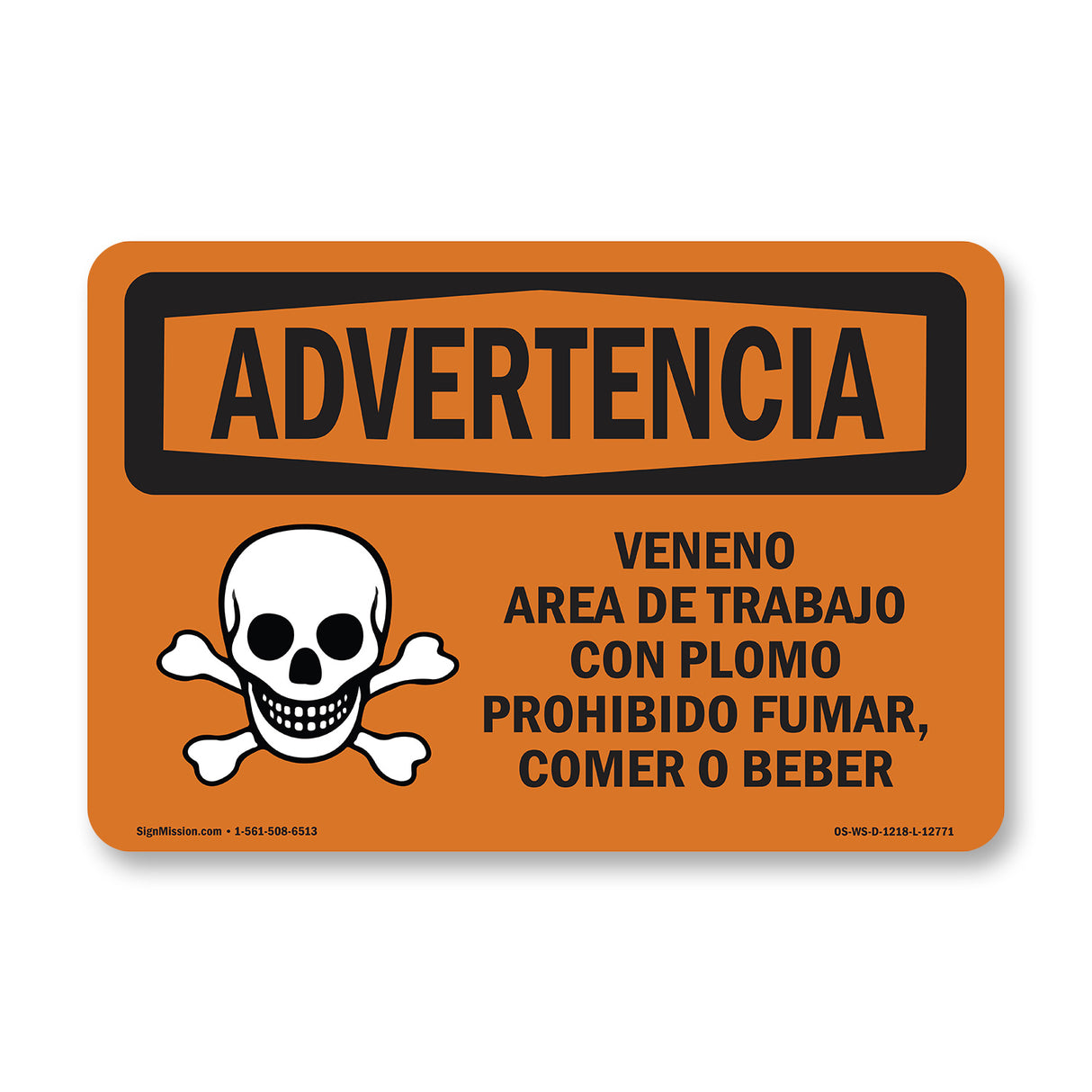 Poison Lead Work Area No Smoking Eating