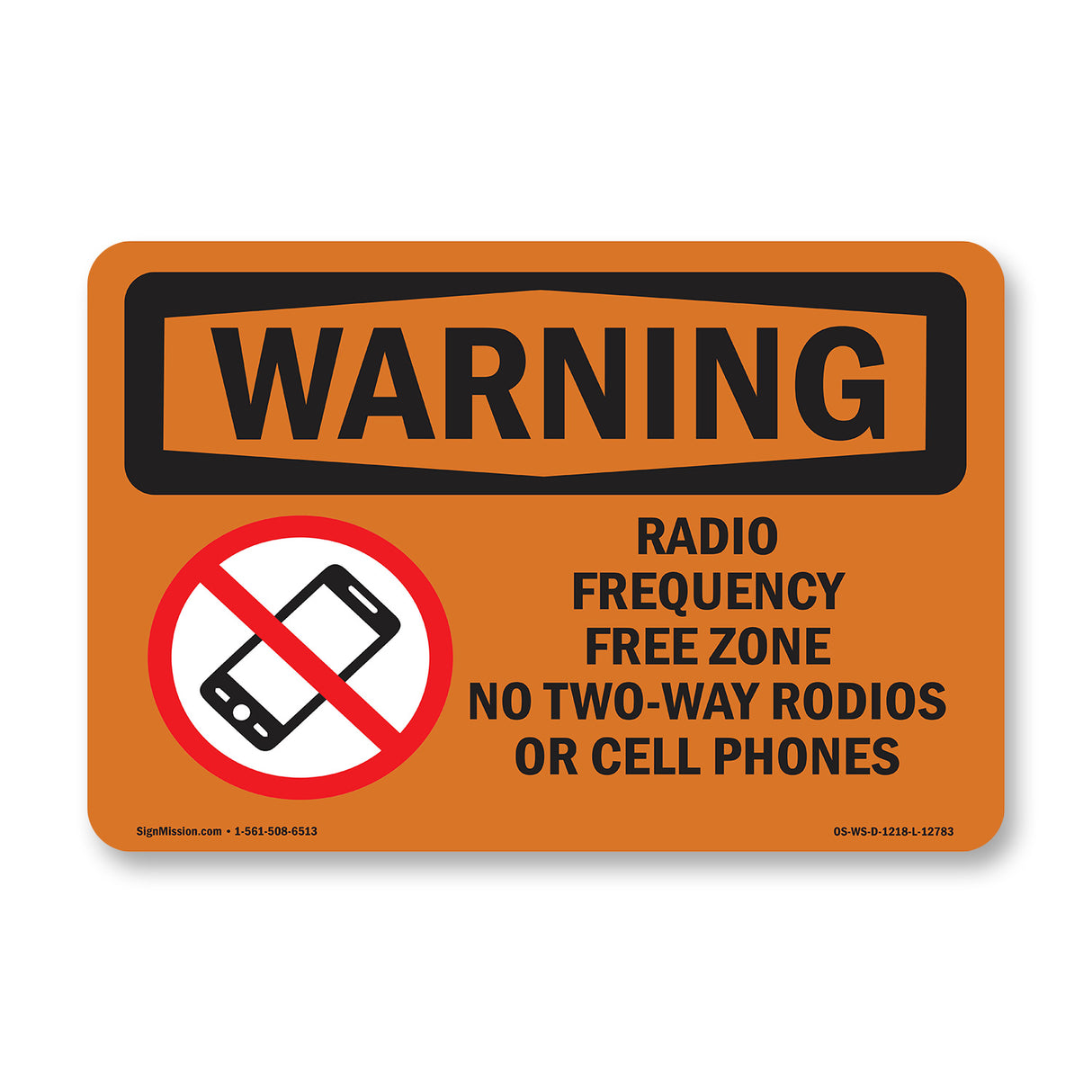 Radio Frequency Free Zone With Symbol