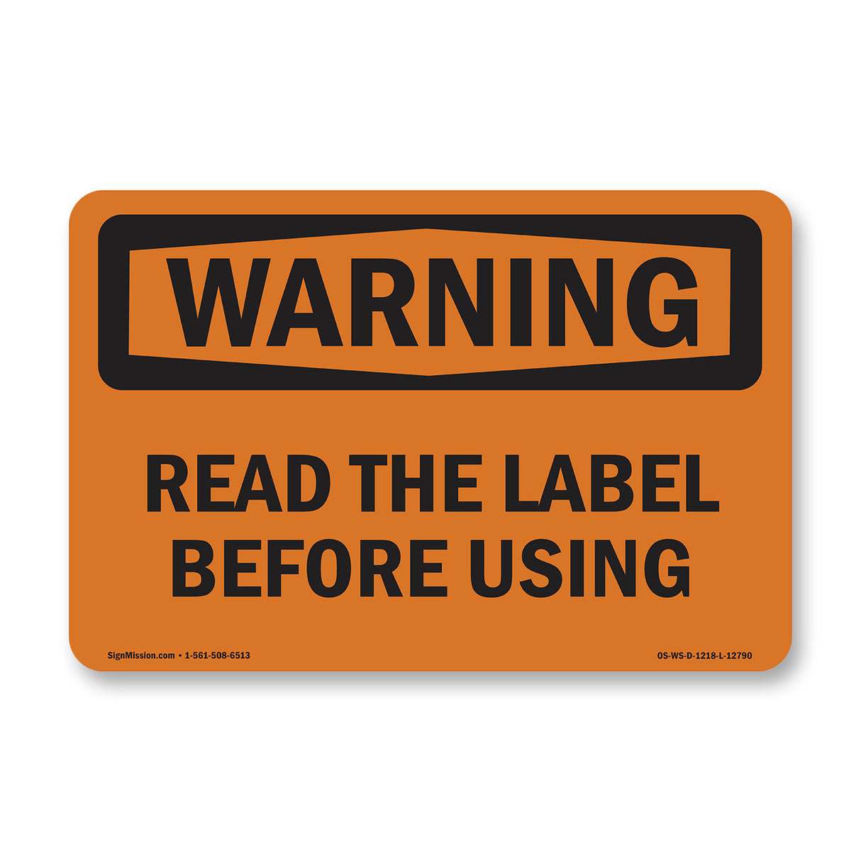 Read The Label Before Using