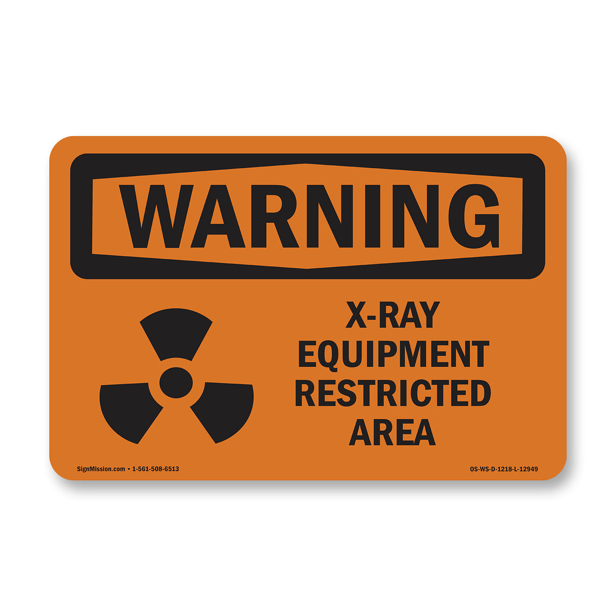 X-Ray Equipment Restricted Area With Symbol