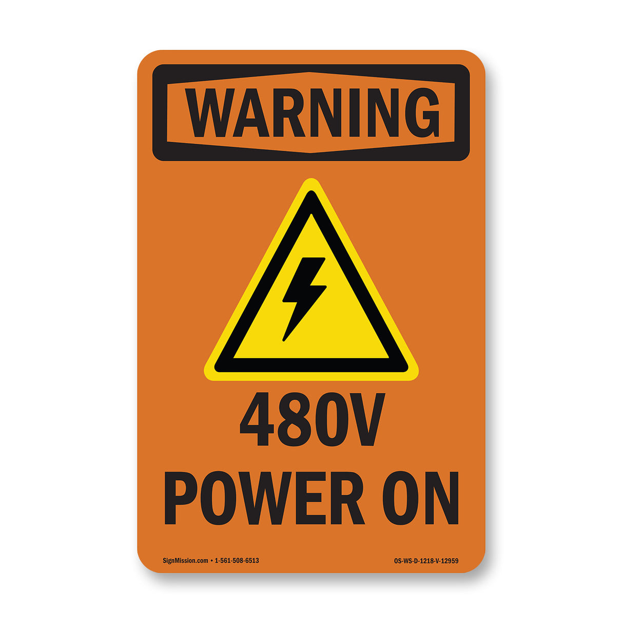 480V Power On With Symbol