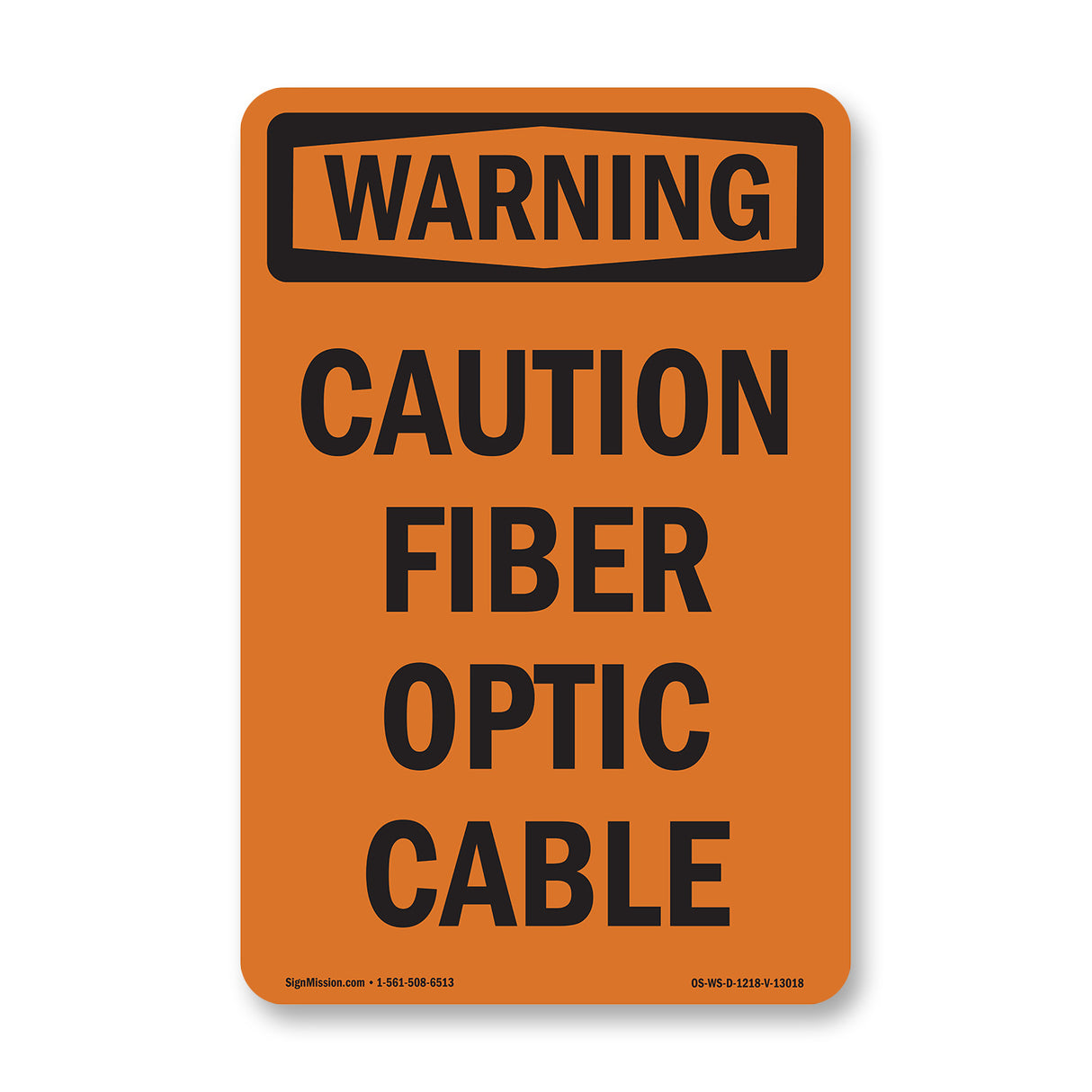 Caution Fiber Optic Cable