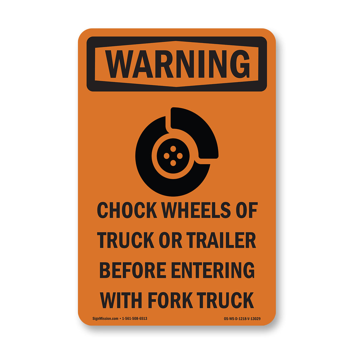 Chock Wheels Of Truck Or Trailer