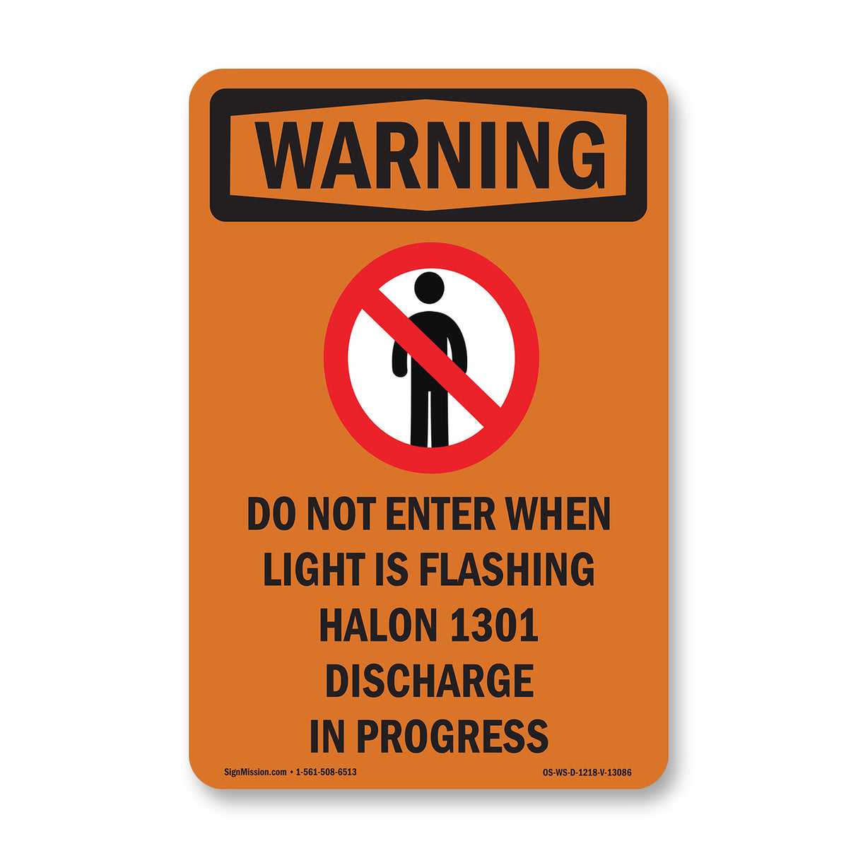 Do Not Enter When Light Bilingual