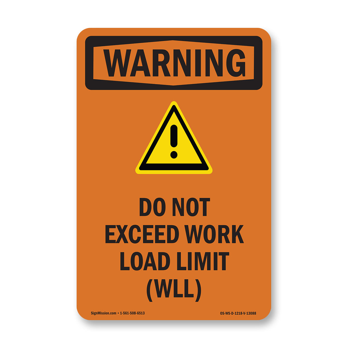 Do Not Exceed Work Load Limit Wll