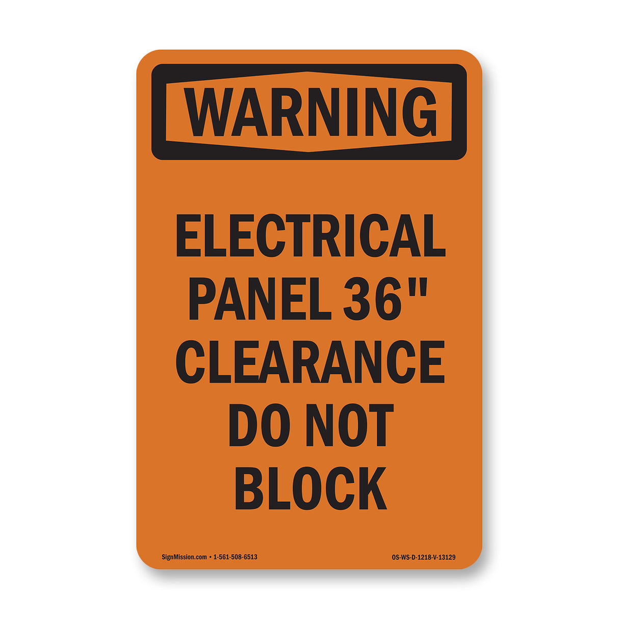Electrical Panel 36 Clearance Do Not Block